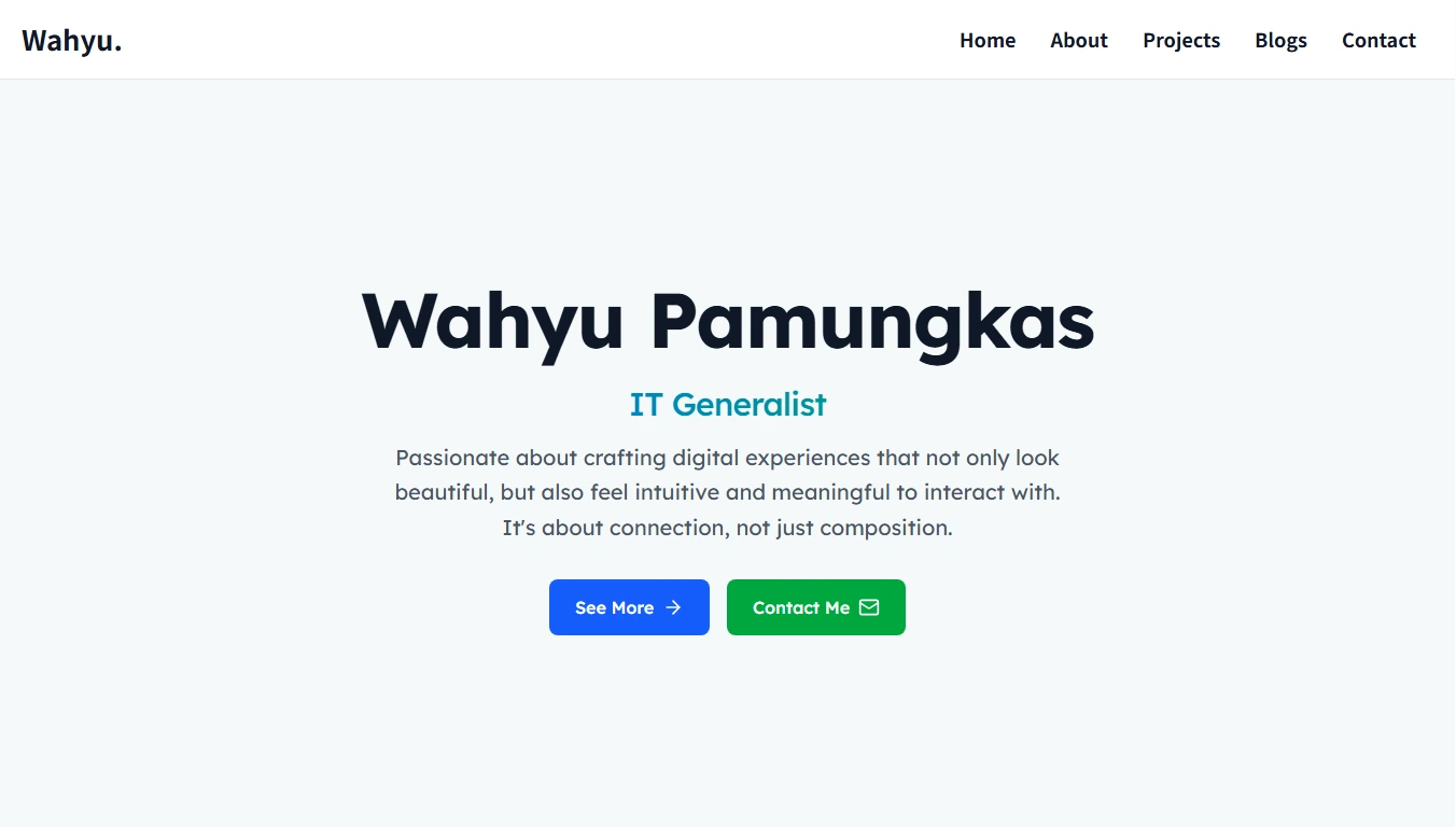 Welcome My Portfolio Website